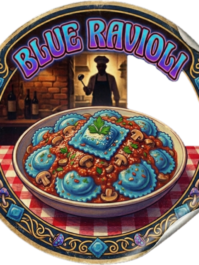 Blue Ravioli 90mm Colonized Research Plate