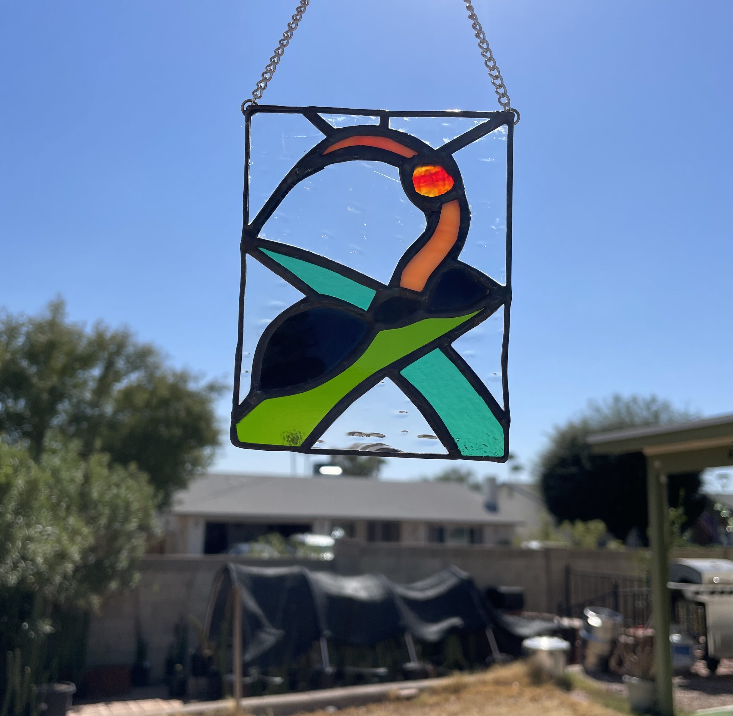 Ophiocordyceps Stained Glass Sun Catcher - Sonoran Spores