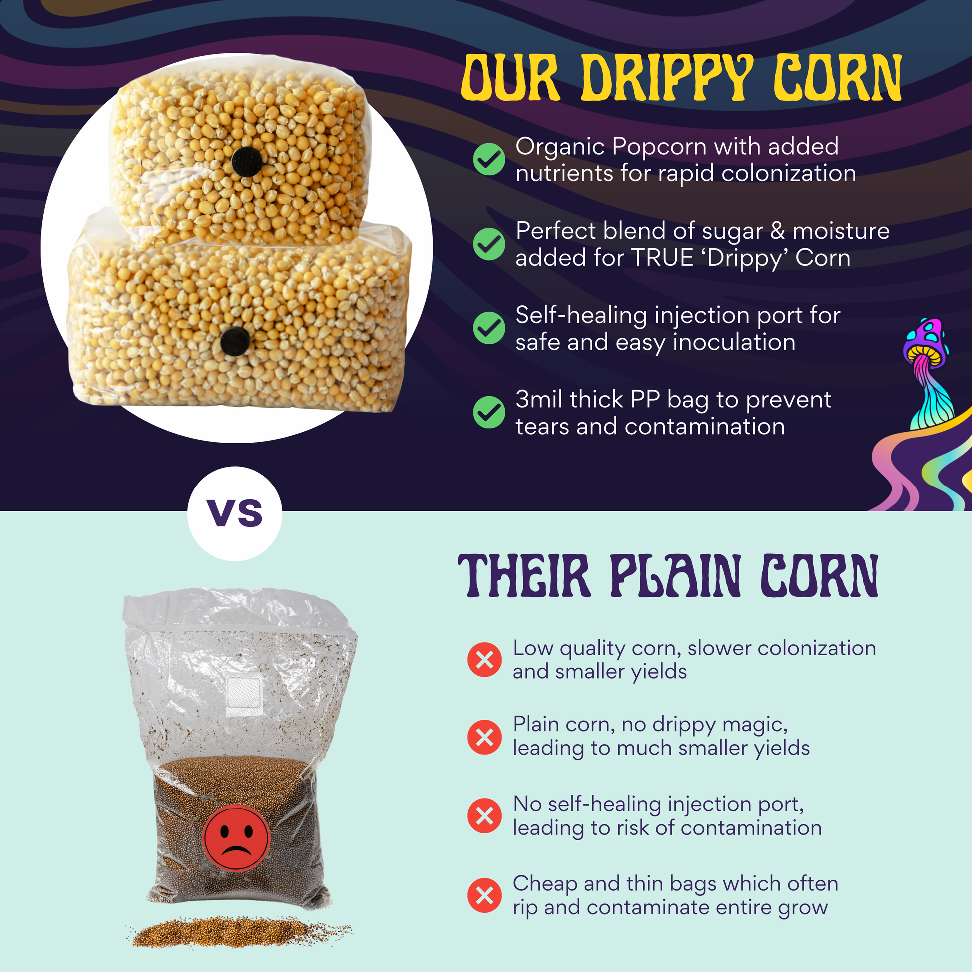 3lb Drippy Corn Grain Spawn - Image 4