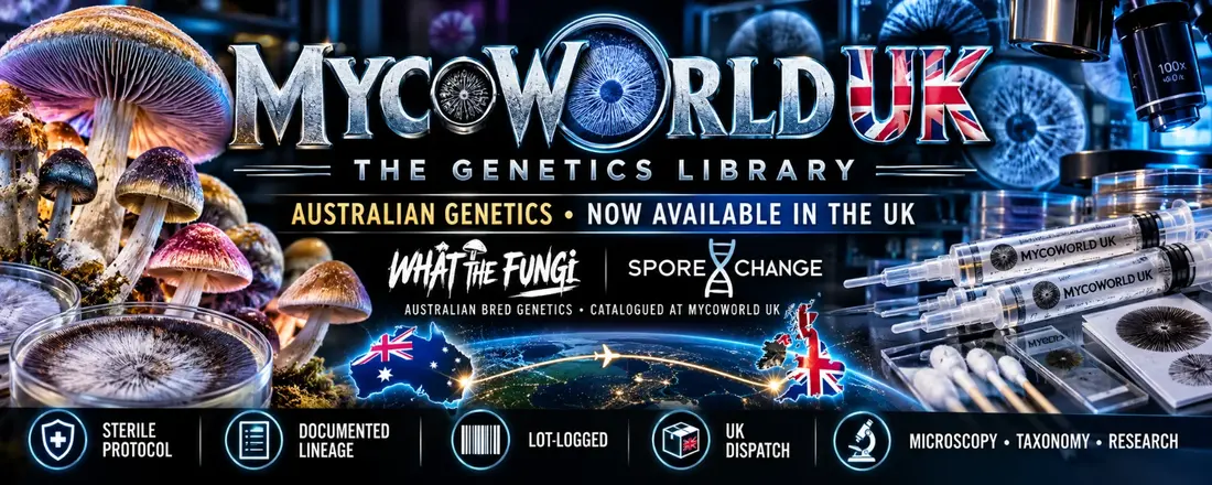 MYCOWORLD UK – THE GENETICS LIBRARY by What The Fungi
