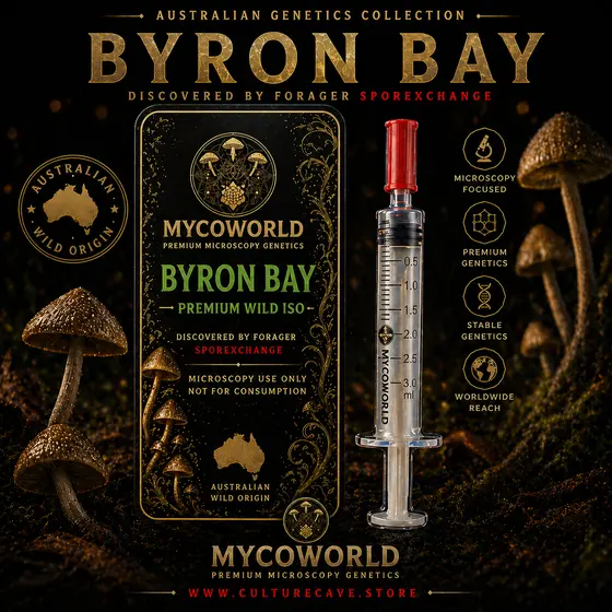Pan Cyan Byron Bay iso Spore Syringe 10ml by MycoWorld