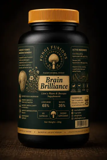 Fungi Fusions - Brain Brilliance 60 Capsules by CB Shroomy