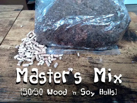 Master's Mix 4lbs, Culinary Mushroom Substrate, Hydrated and Sterilized Wood and Soy Bean Pellets For Mushrooms Like Lion's Mane