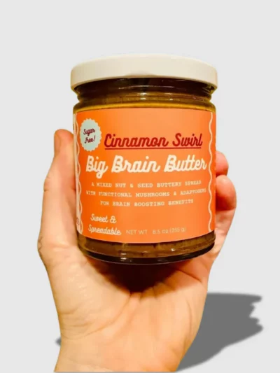 Big Brain Butter Cinnamon Swirl | Nootropic Nut & Seed Butter | Made by: OHMS Collective Ojai, California