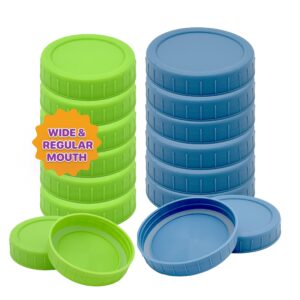 Mason Jar Lids for Ball, Plastic Caps for Canning and Storage Jars